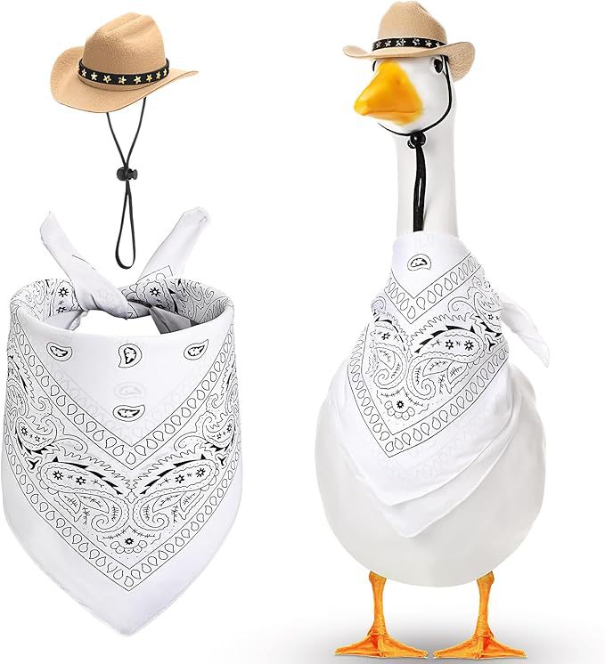 KFX-7643325 Monochrome Denim Cowboy Hat and Drool Towel Set for All Seasons