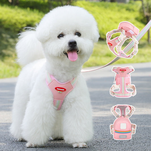 KFX-7645501 Portable Dog Leash with Chest and Back Bag for Small to Medium Dogs - Available in Multiple Colors