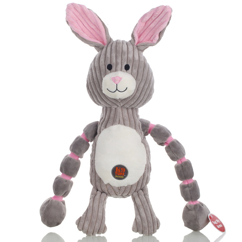 KFX-7646525 Interactive Molar Toy for Dogs - Plush Rabbit, Monkey, and Crocodile Shapes for Training and Companionship