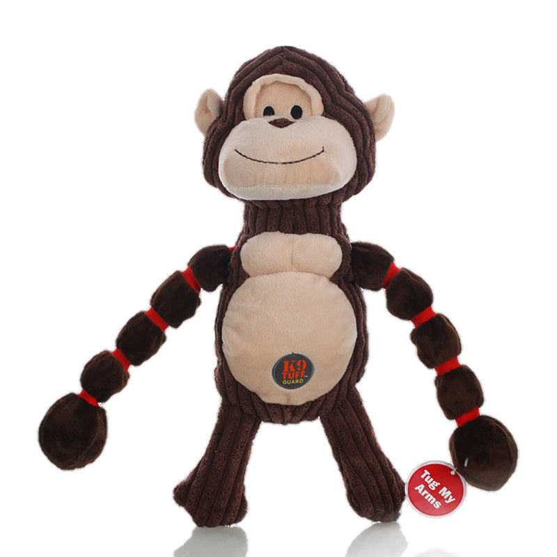 KFX-7646525 Interactive Molar Toy for Dogs - Plush Rabbit, Monkey, and Crocodile Shapes for Training and Companionship