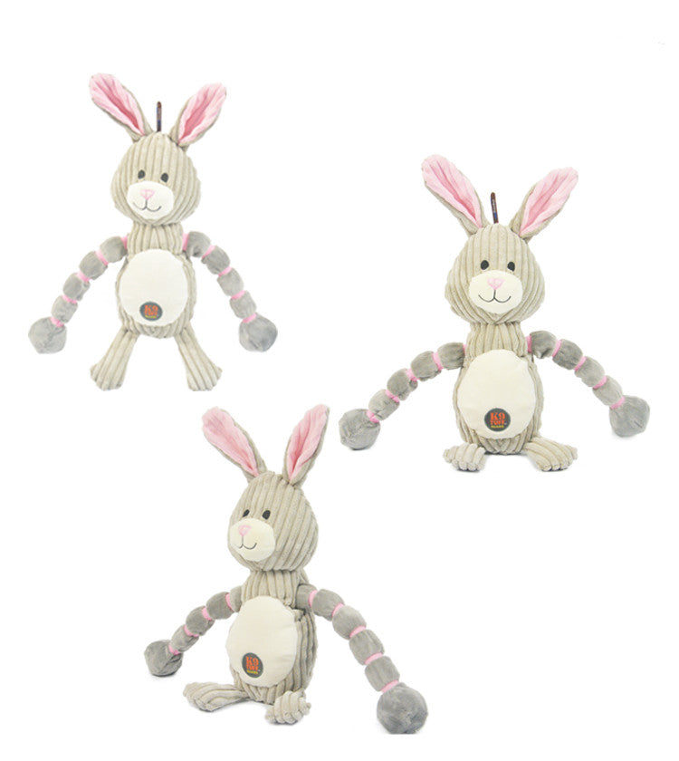 KFX-7646525 Interactive Molar Toy for Dogs - Plush Rabbit, Monkey, and Crocodile Shapes for Training and Companionship