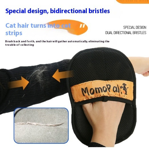 KFX-7647293 Pet Hair Removal Electrostatic Gloves - Orange, One Size