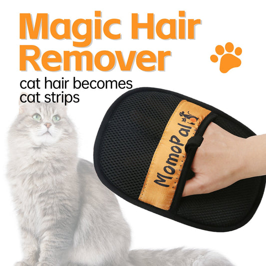 KFX-7647293 Pet Hair Removal Electrostatic Gloves - Orange, One Size