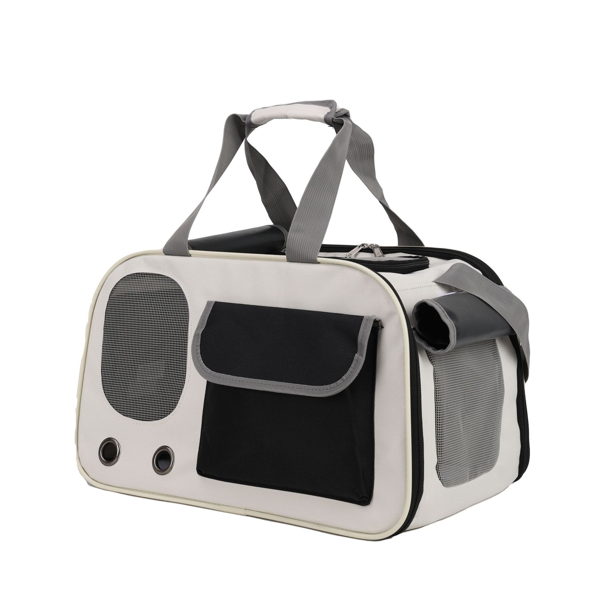 KFX-7647933 Portable Cat Diaper Bag with Large Capacity and Breathable Design for Travel