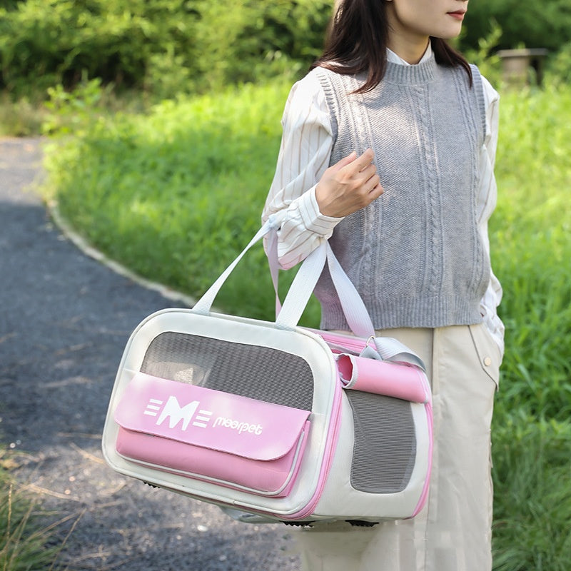 KFX-7647933 Portable Cat Diaper Bag with Large Capacity and Breathable Design for Travel