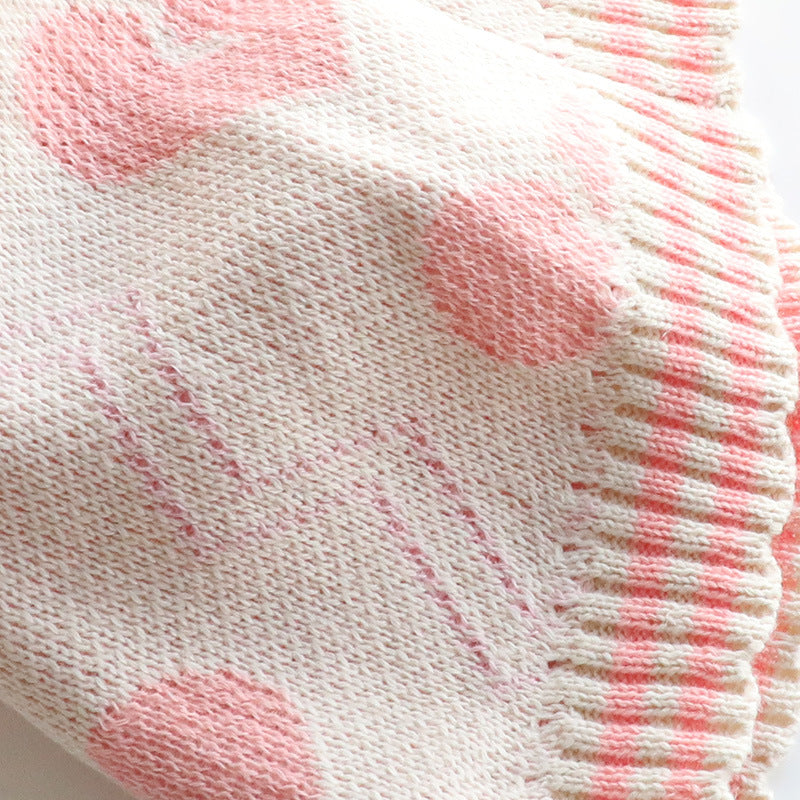 KFX-7649469 Cozy Wool Sweater for Cats and Dogs - Autumn and Winter Cardigan in Yellow and Pink