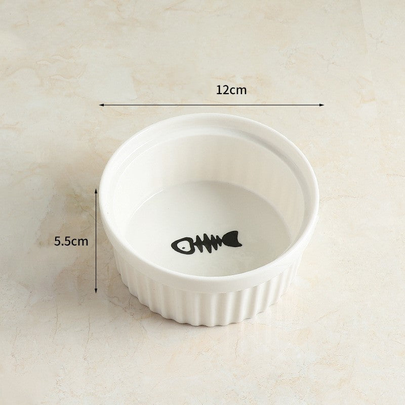 KFX-7651645 Cervical Spine Protective Ceramic Pet Bowl for Cats and Dogs - Various Stylish Designs