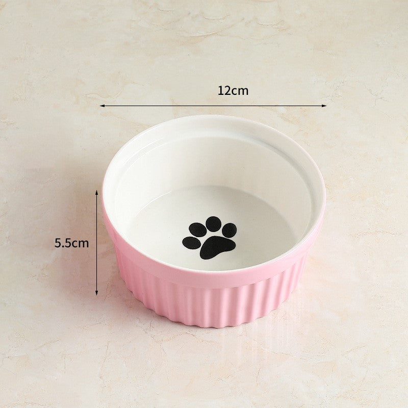 KFX-7651645 Cervical Spine Protective Ceramic Pet Bowl for Cats and Dogs - Various Stylish Designs