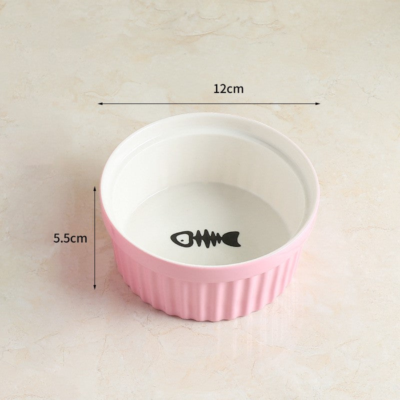 KFX-7651645 Cervical Spine Protective Ceramic Pet Bowl for Cats and Dogs - Various Stylish Designs