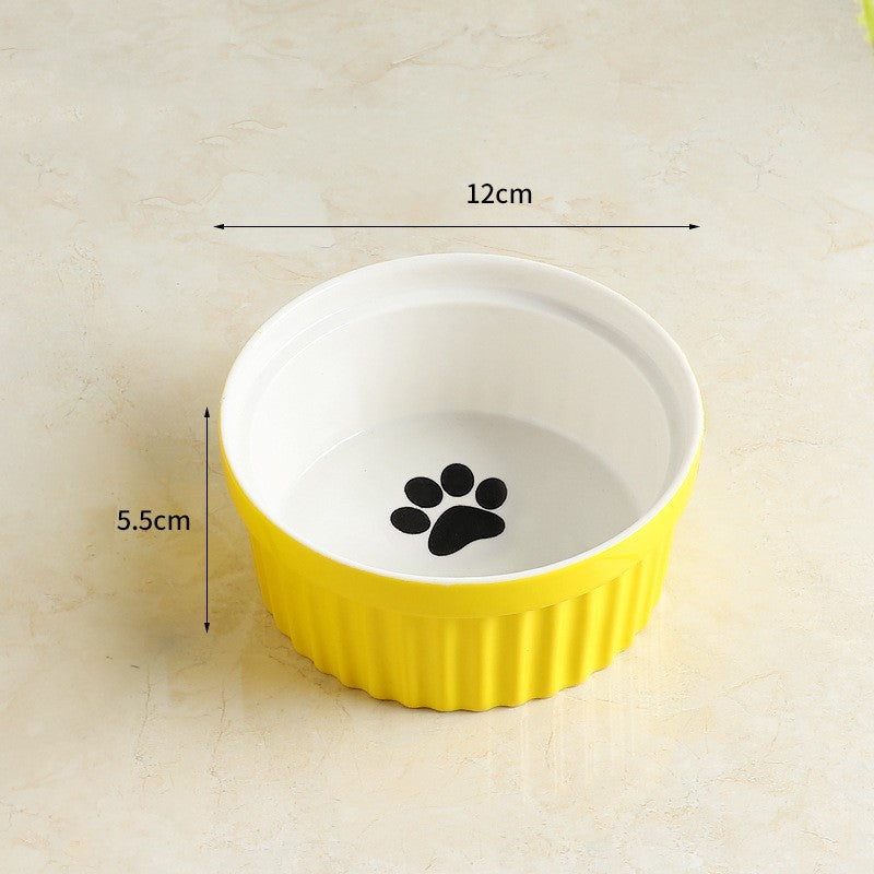 KFX-7651645 Cervical Spine Protective Ceramic Pet Bowl for Cats and Dogs - Various Stylish Designs