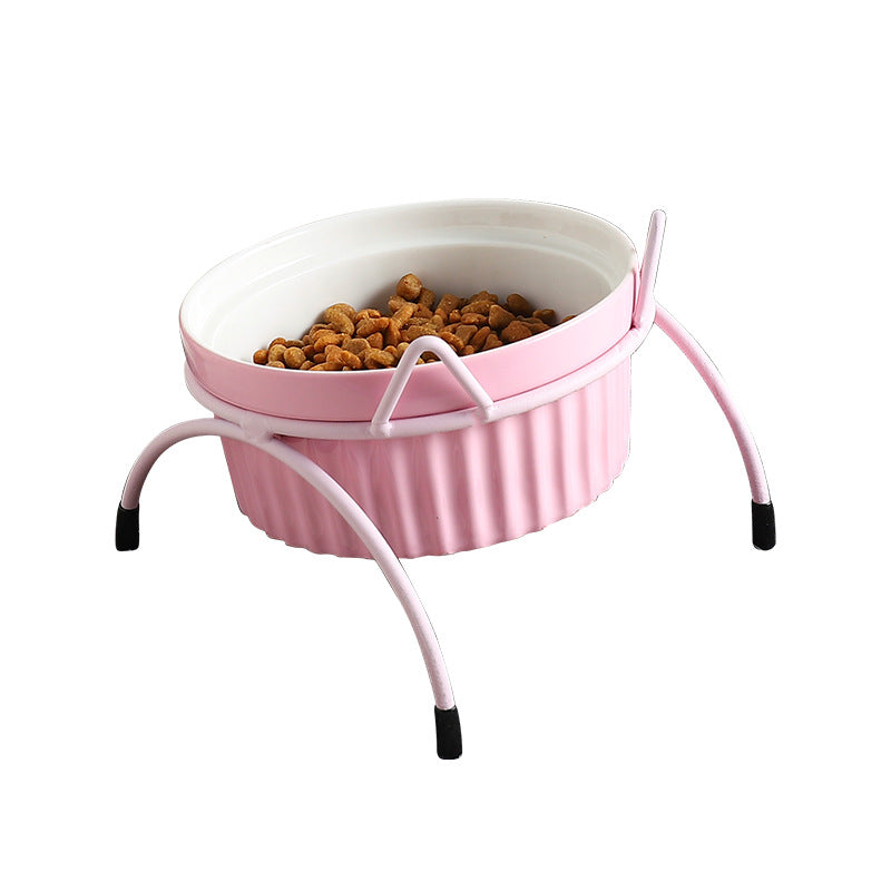 KFX-7651645 Cervical Spine Protective Ceramic Pet Bowl for Cats and Dogs - Various Stylish Designs