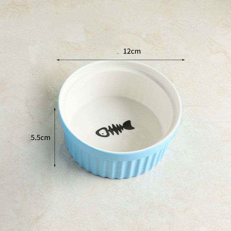 KFX-7651645 Cervical Spine Protective Ceramic Pet Bowl for Cats and Dogs - Various Stylish Designs