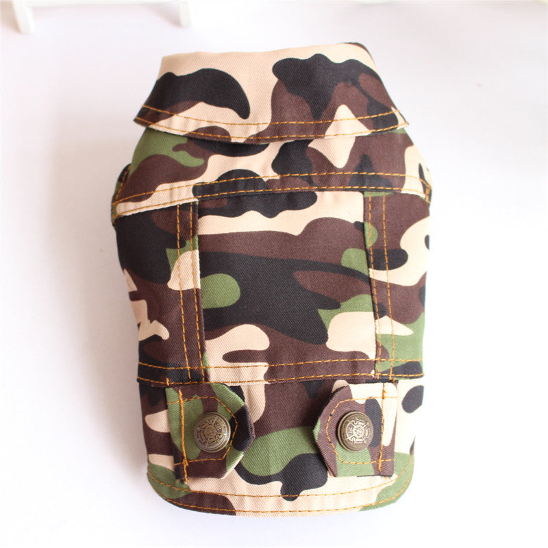 KFX-7652029 Camouflage Floral Vest for Pets - Stylish Autumn & Winter Apparel in Multiple Sizes