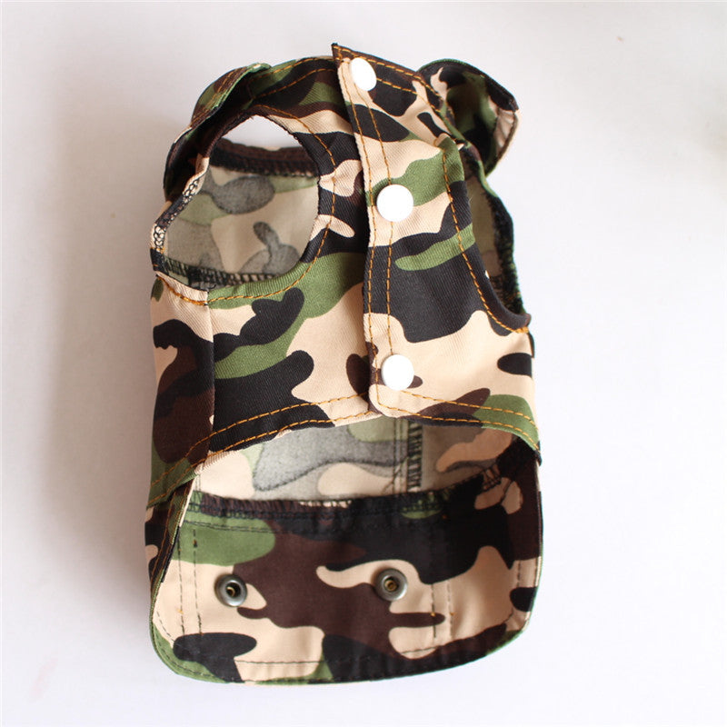 KFX-7652029 Camouflage Floral Vest for Pets - Stylish Autumn & Winter Apparel in Multiple Sizes