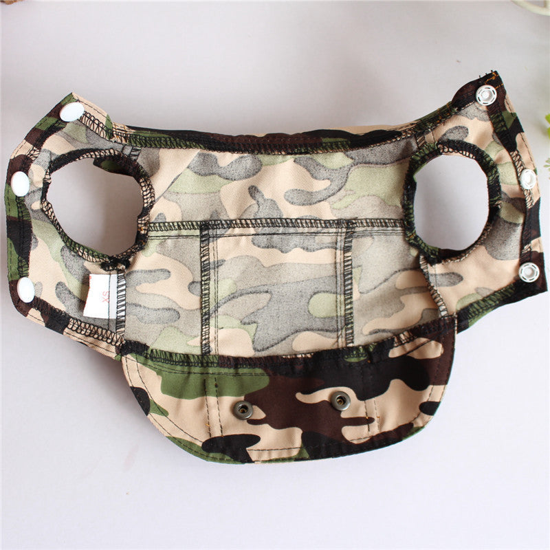 KFX-7652029 Camouflage Floral Vest for Pets - Stylish Autumn & Winter Apparel in Multiple Sizes