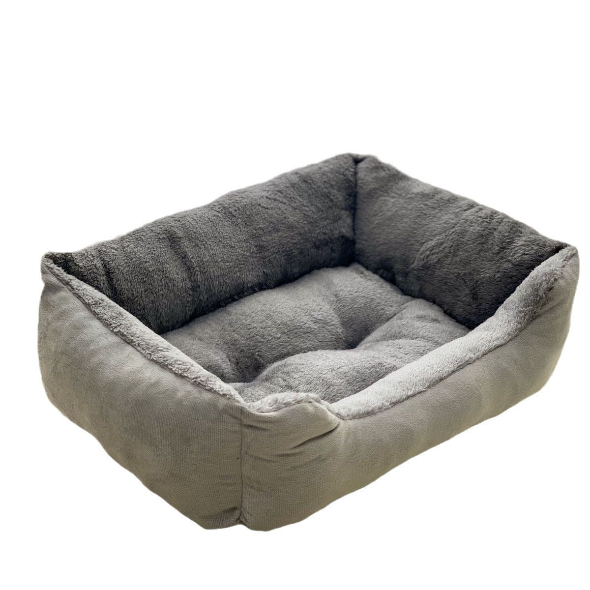 KFX-7653309 Cozy Flannel Winter Warm Pet Square Cat Nest - Multiple Sizes Available