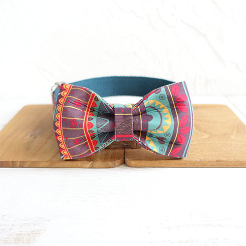 KFX-7653437 Stylish Polyester Pet Bow Tie Collar Accessory