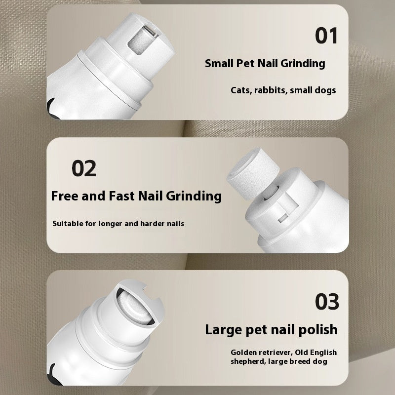 KFX-7655229 Electric Pet Nail Piercing Device with 3-Speed Adjustment and Power Display