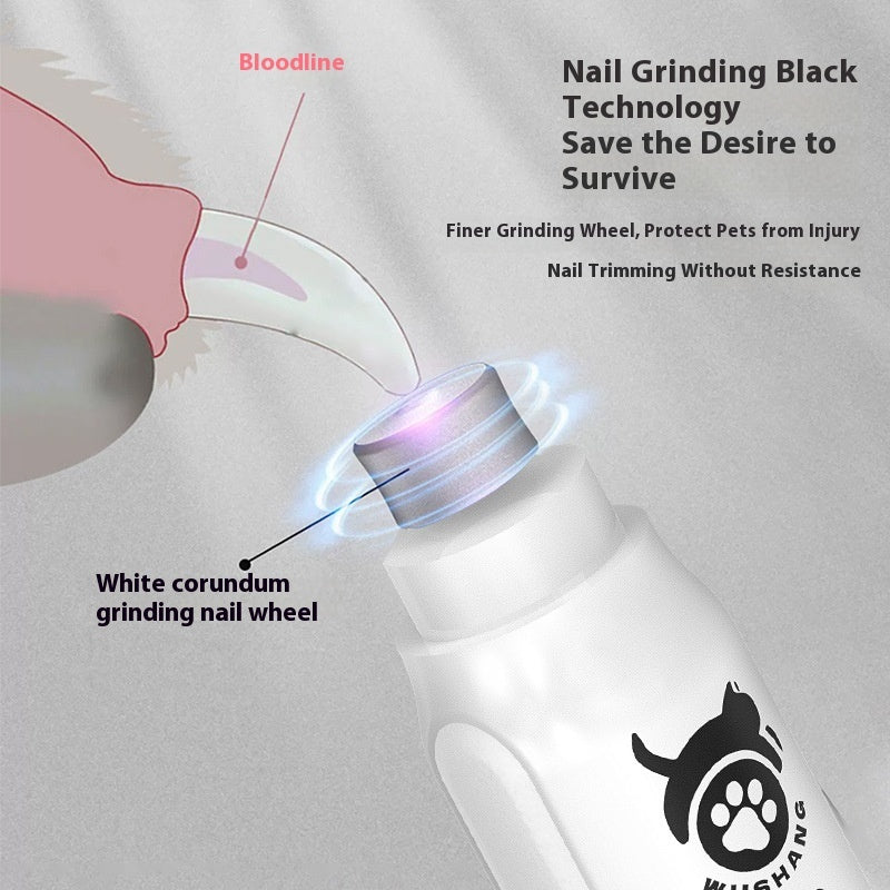 KFX-7655229 Electric Pet Nail Piercing Device with 3-Speed Adjustment and Power Display