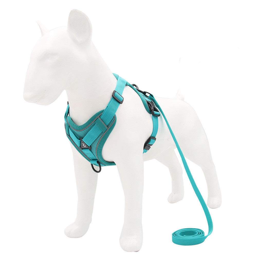 KFX-7656509 Reflective Nylon Dog Harness for Safety and Comfort - Sizes S to XL