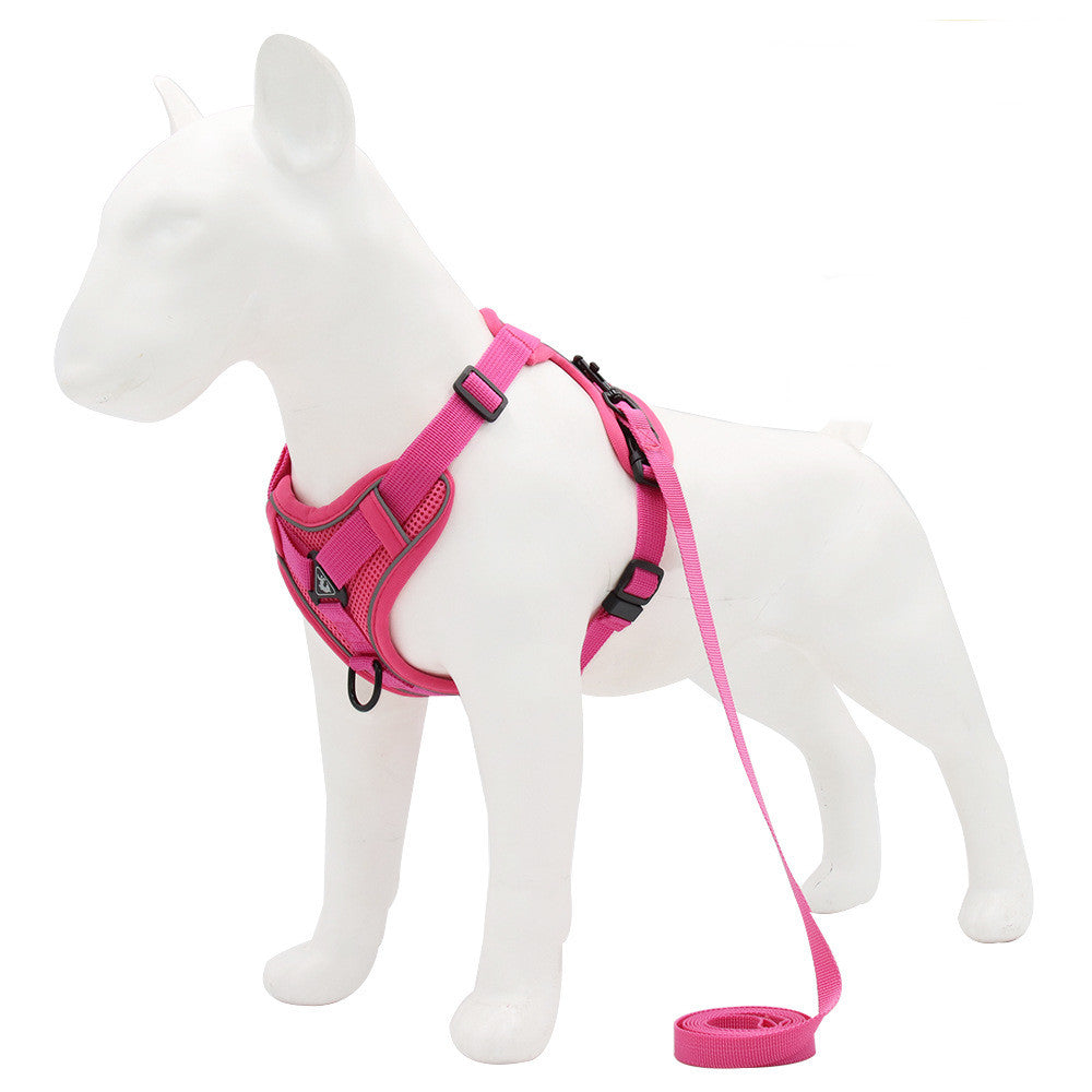 KFX-7656509 Reflective Nylon Dog Harness for Safety and Comfort - Sizes S to XL