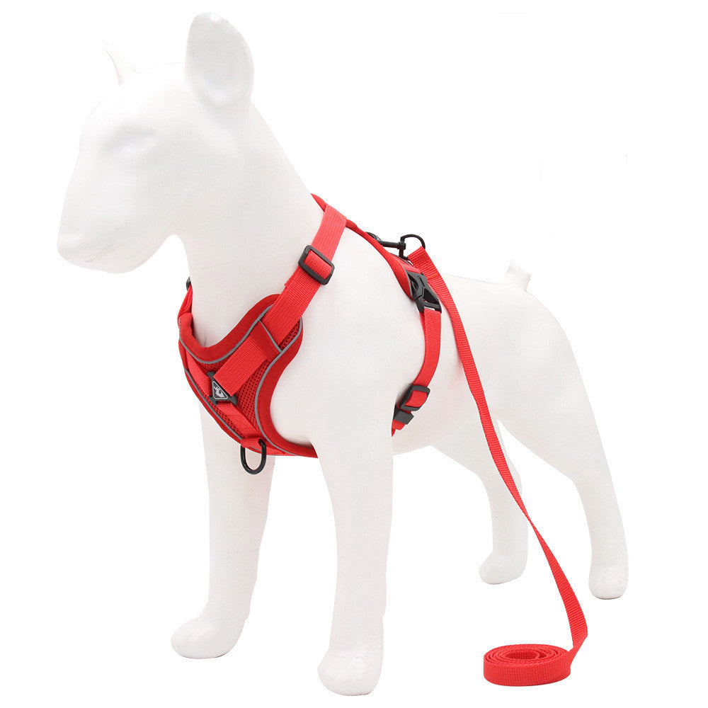 KFX-7656509 Reflective Nylon Dog Harness for Safety and Comfort - Sizes S to XL