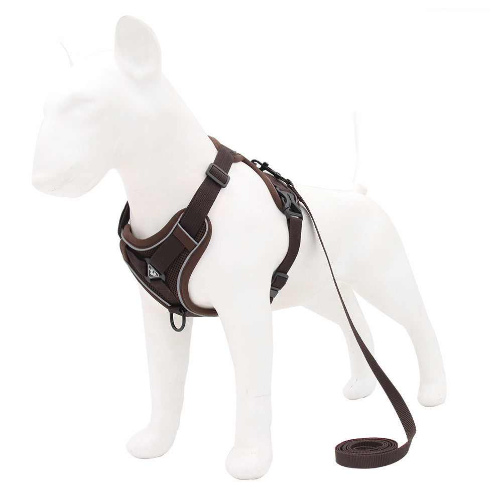 KFX-7656509 Reflective Nylon Dog Harness for Safety and Comfort - Sizes S to XL