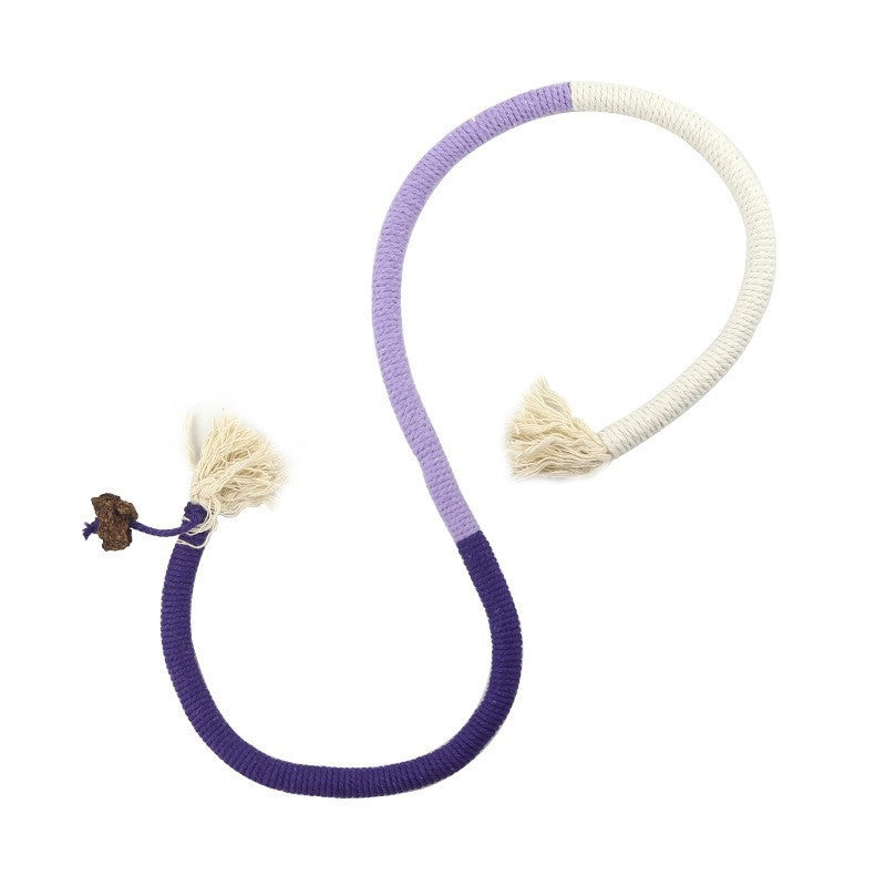 KFX-7658045 Bite-Resistant Catnip Teaser Toy Set – 3 Pieces of Colorful Cotton Rope for Cats