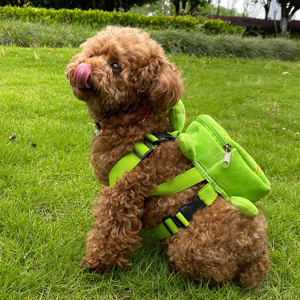 KFX-7660477 Cartoon Turtle Dog Backpack with No-Pull Harness and Large Capacity for Pets