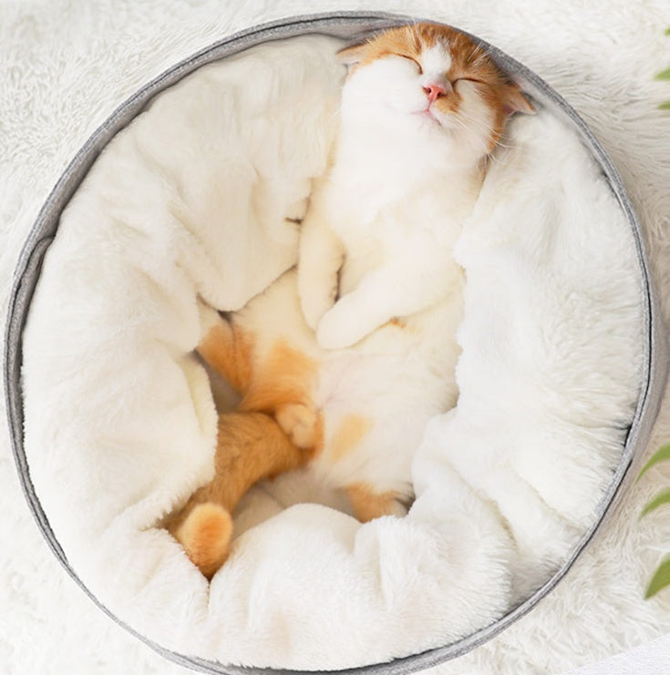 KFX-7661245 Cozy Detachable Pet Bed for Cats - Sizes S (up to 8 kg) and M (up to 15 kg)