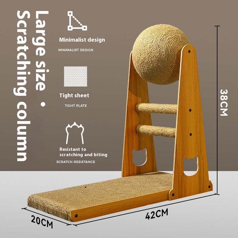 KFX-7663165 Extra Large Sisal Cat Scratch Board - Durable Vertical Scratching Toy for Stress Relief