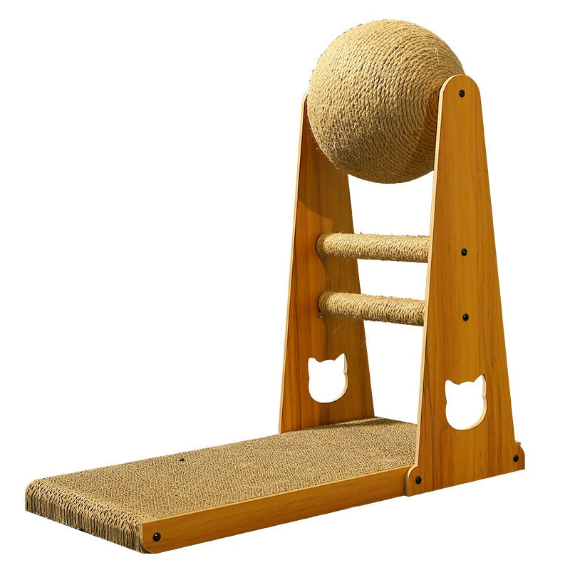 KFX-7663165 Extra Large Sisal Cat Scratch Board - Durable Vertical Scratching Toy for Stress Relief