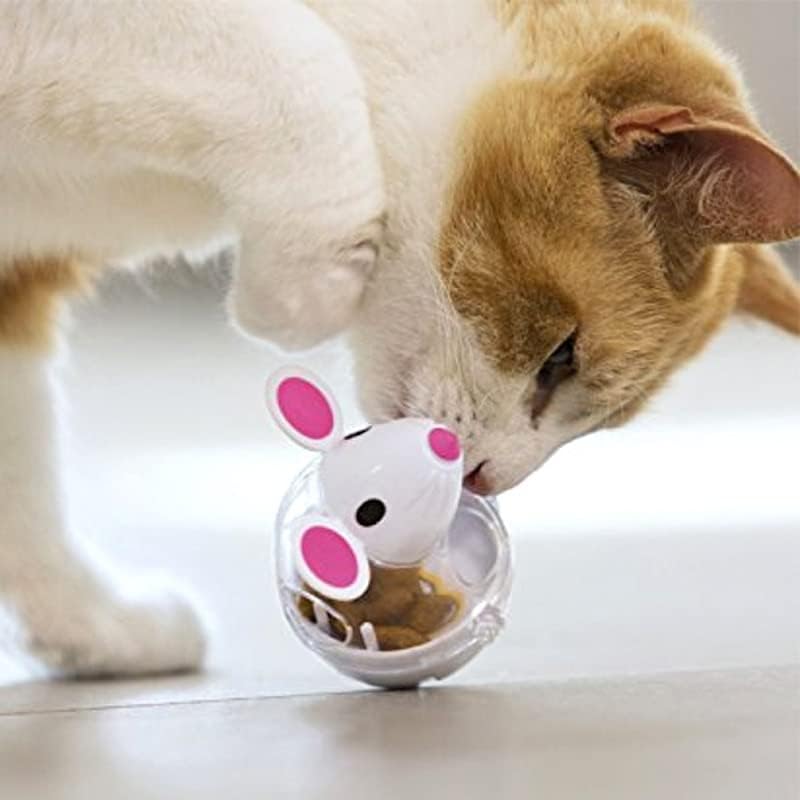 KFX-7664445 Interactive Cat Food Ball - Slow Feed Tumbler Toy for Cats and Kittens