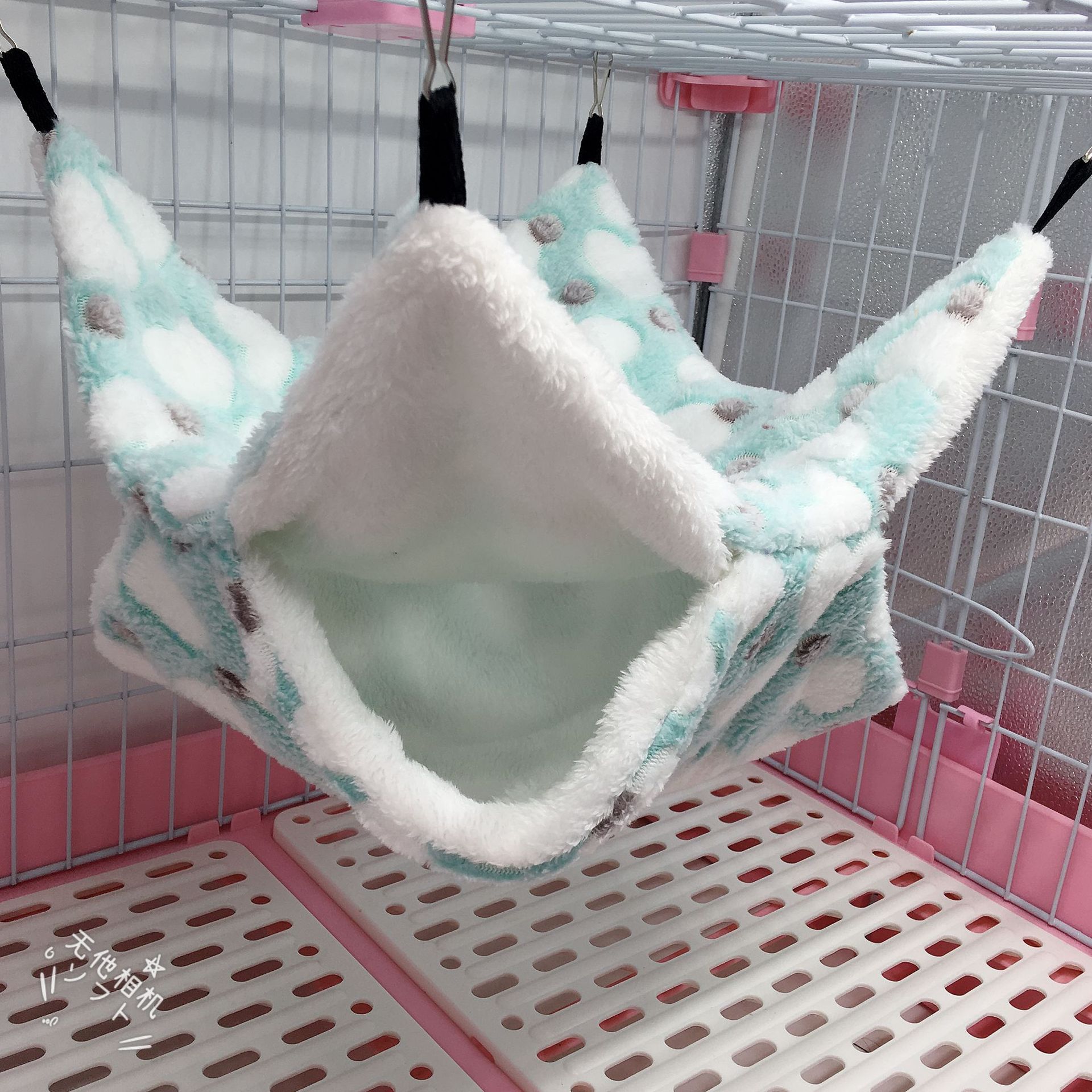 KFX-7664573 Cozy Double Mezzanine Hammock for Small Pets - Ideal for Squirrels, Hamsters, and More