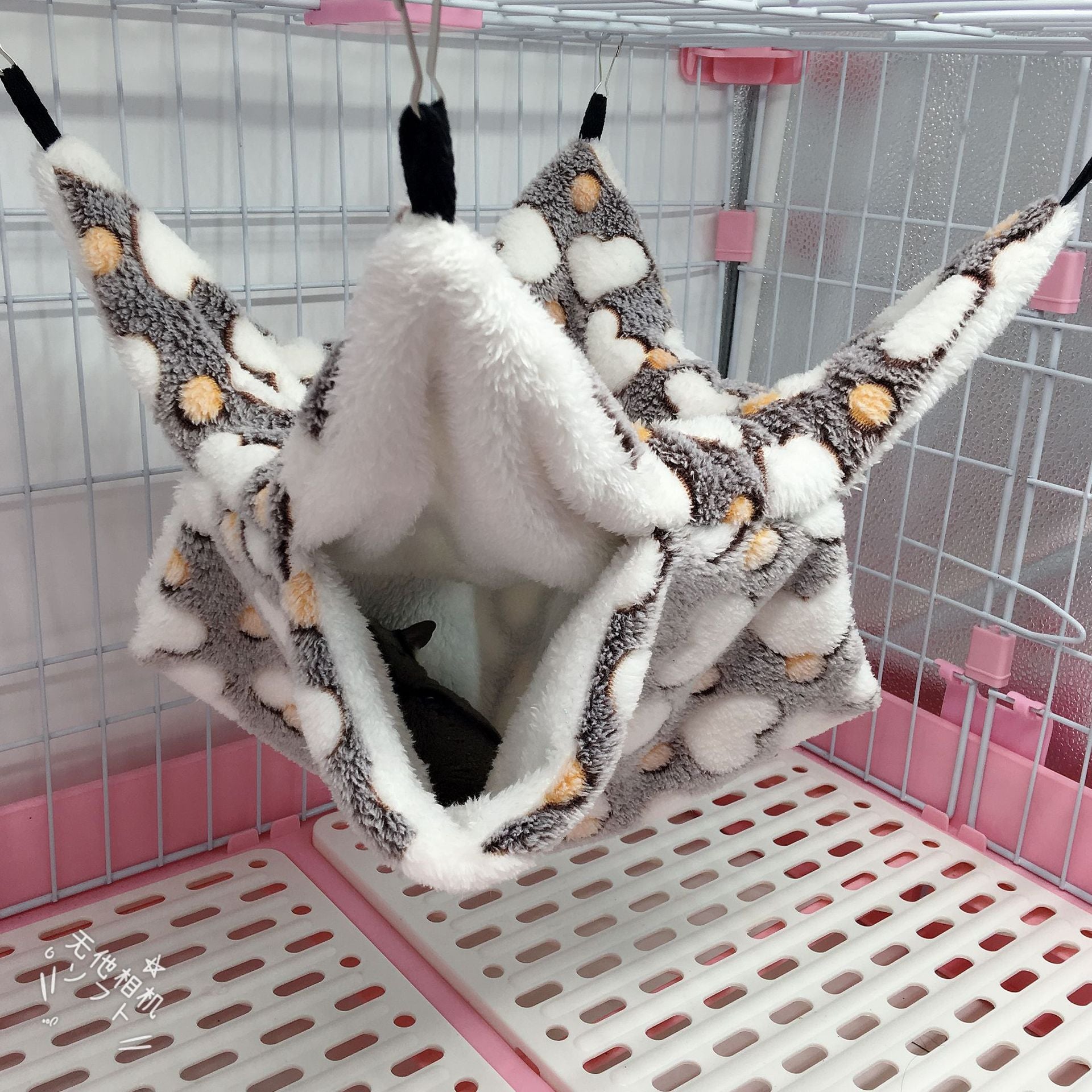 KFX-7664573 Cozy Double Mezzanine Hammock for Small Pets - Ideal for Squirrels, Hamsters, and More