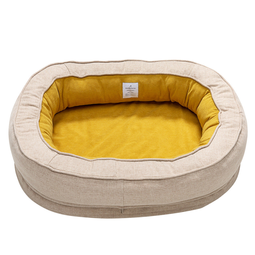 KFX-7664829 Waterproof Removable Washable Sponge Pet Bed Mat for Cats and Dogs - Four Seasons Design, Available in Two Sizes