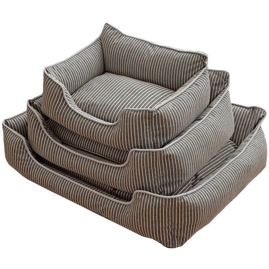 KFX-7667005 Cotton and Linen Striped Pet Nest in Various Sizes and Colors