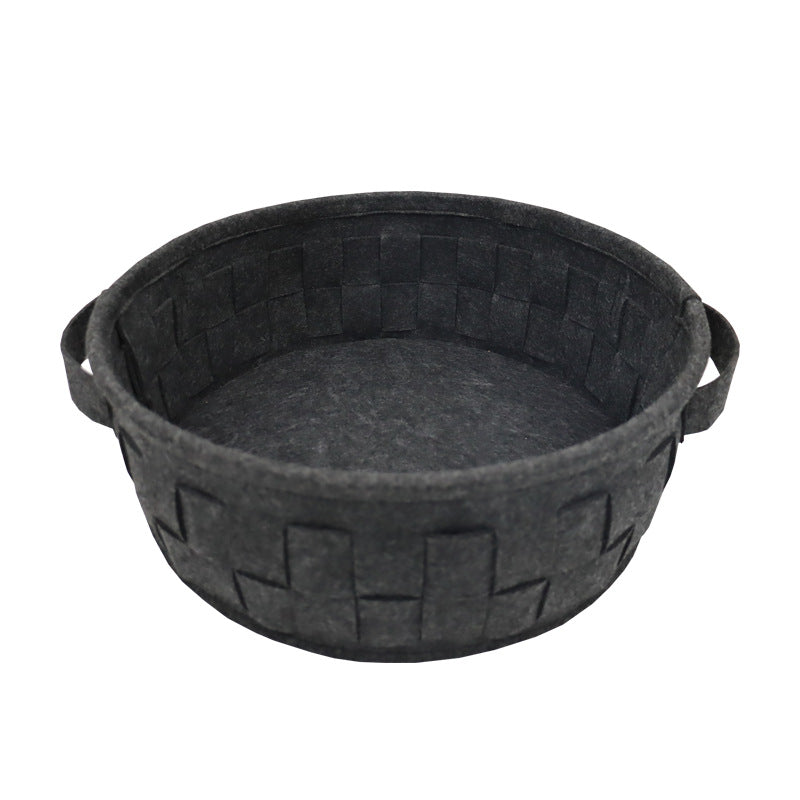 KFX-7672765 Removable Washable Round Felt Cat Nest for Comfortable All-Season Use