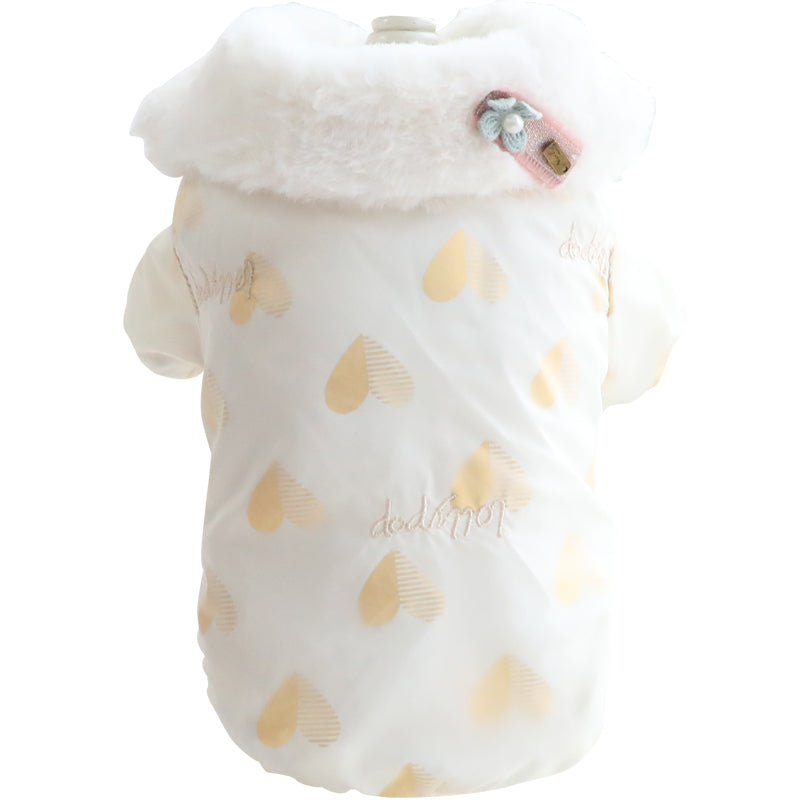 KFX-7673149 Cute Double-Layered Teddy Bichon Pet Clothing, Warm and Cozy for Small Dogs