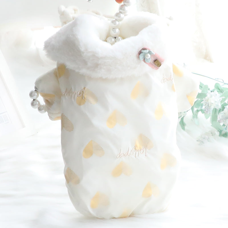 KFX-7673149 Cute Double-Layered Teddy Bichon Pet Clothing, Warm and Cozy for Small Dogs