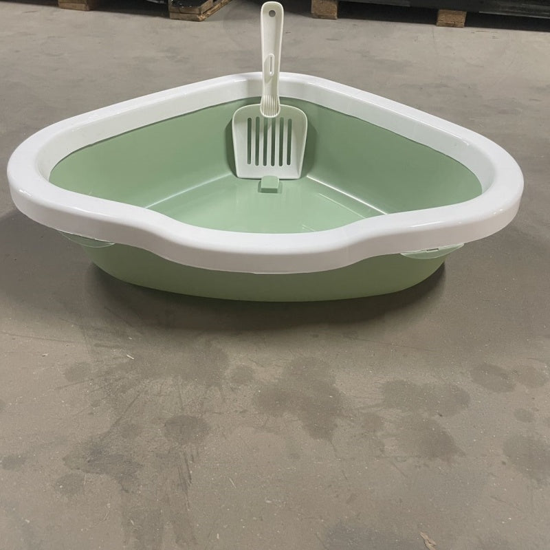 KFX-7674173 Cat Litter Box with Integrated Shovel for Easy Cleaning