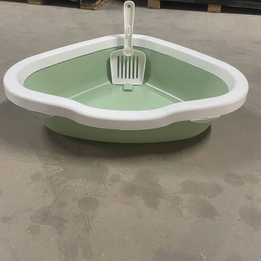 KFX-7674173 Cat Litter Box with Integrated Shovel for Easy Cleaning