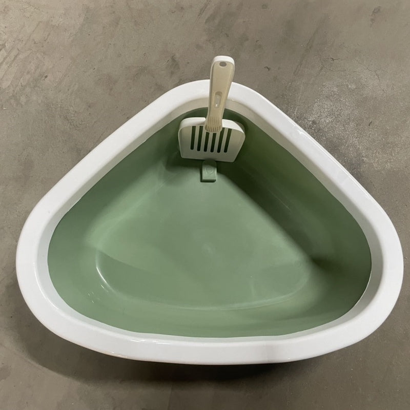 KFX-7674173 Cat Litter Box with Integrated Shovel for Easy Cleaning