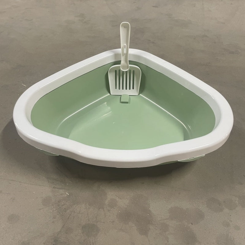 KFX-7674173 Cat Litter Box with Integrated Shovel for Easy Cleaning