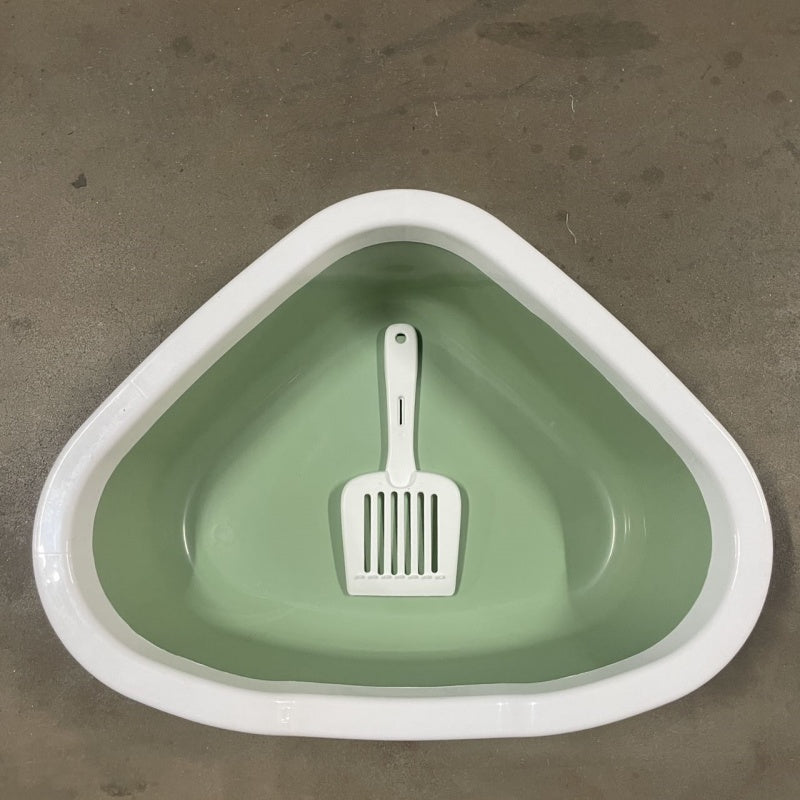 KFX-7674173 Cat Litter Box with Integrated Shovel for Easy Cleaning