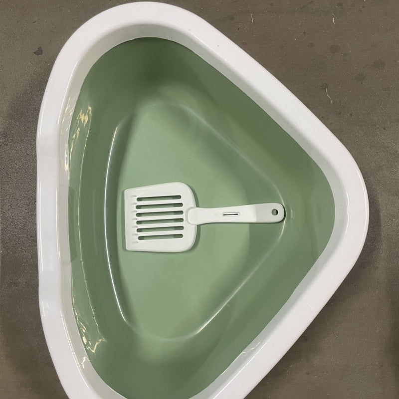 KFX-7674173 Cat Litter Box with Integrated Shovel for Easy Cleaning