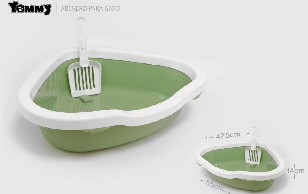 KFX-7674173 Cat Litter Box with Integrated Shovel for Easy Cleaning