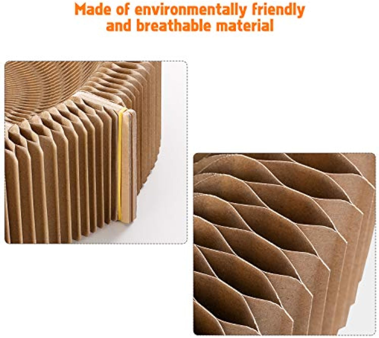 KFX-7675965 Collapsible Cardboard Cat Scratching Lounge Bed for Indoor Cats