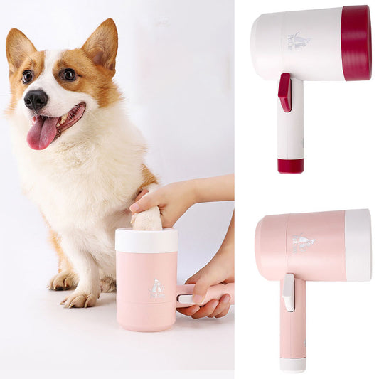 KFX-7676349 Soft Silicone Dog Paw Cleaner Cup with 360 Rotating Combs for Easy Pet Foot Washing