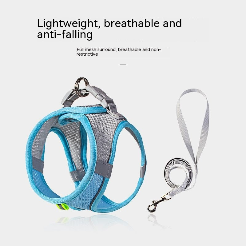 KFX-7677757 Breathable Mesh Dog Harness with Reflective Details - Lightweight and Comfortable for Summer Walks